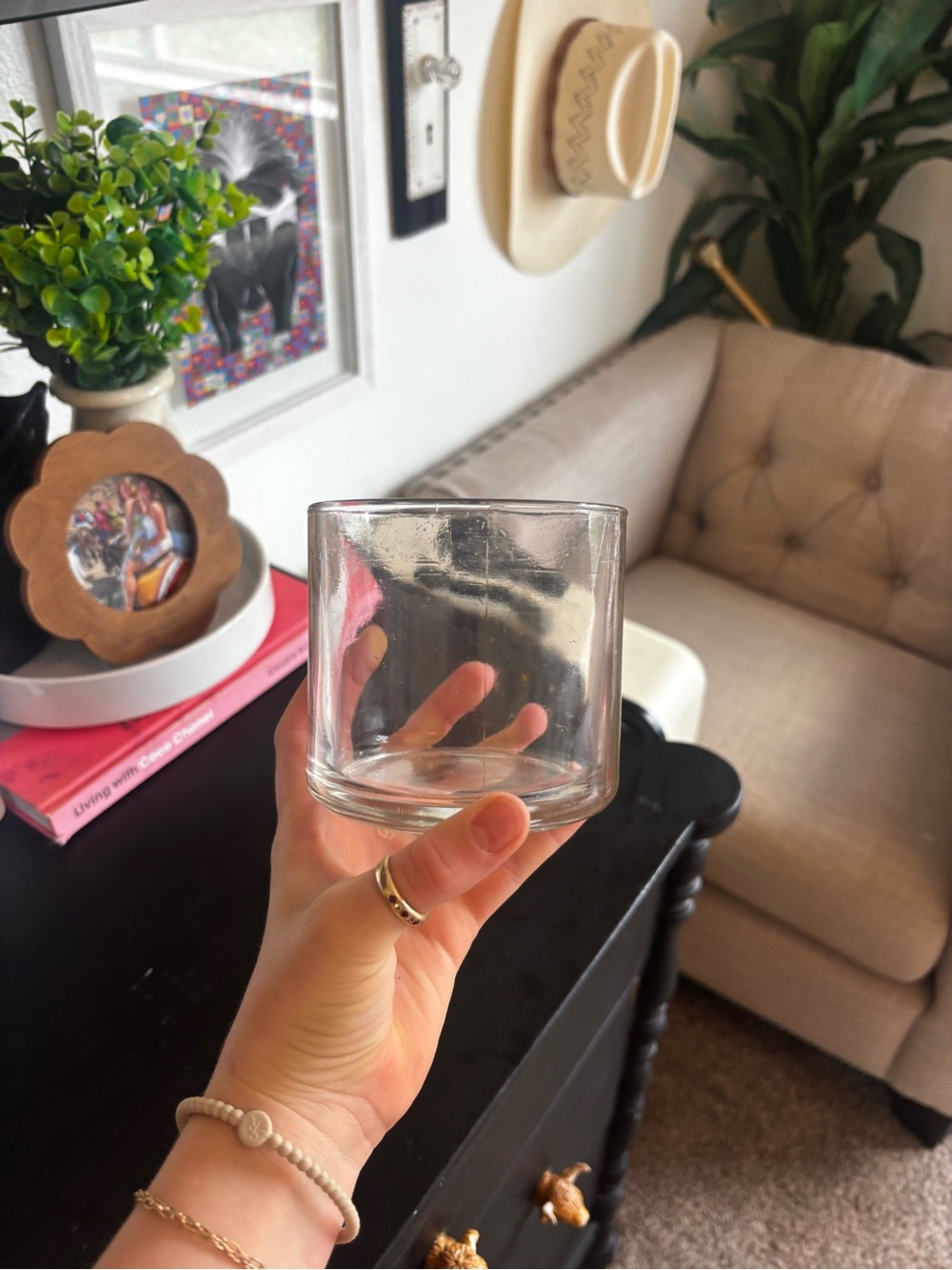 Clear Glass Vase- Simple Cylindrical Design